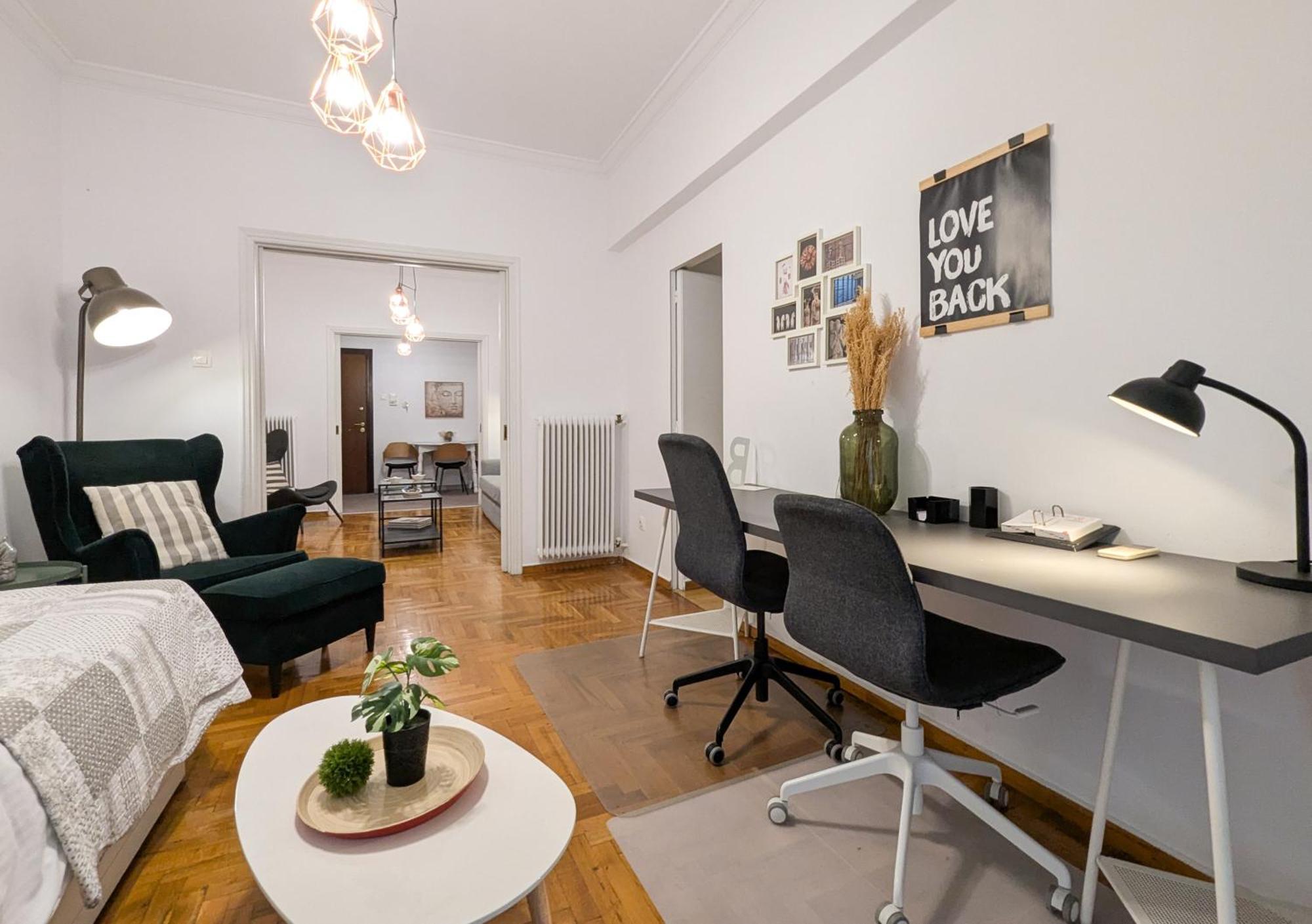 Spacious Apt For 5 Guests Next To Acropolis&Metro Athens Luaran gambar
