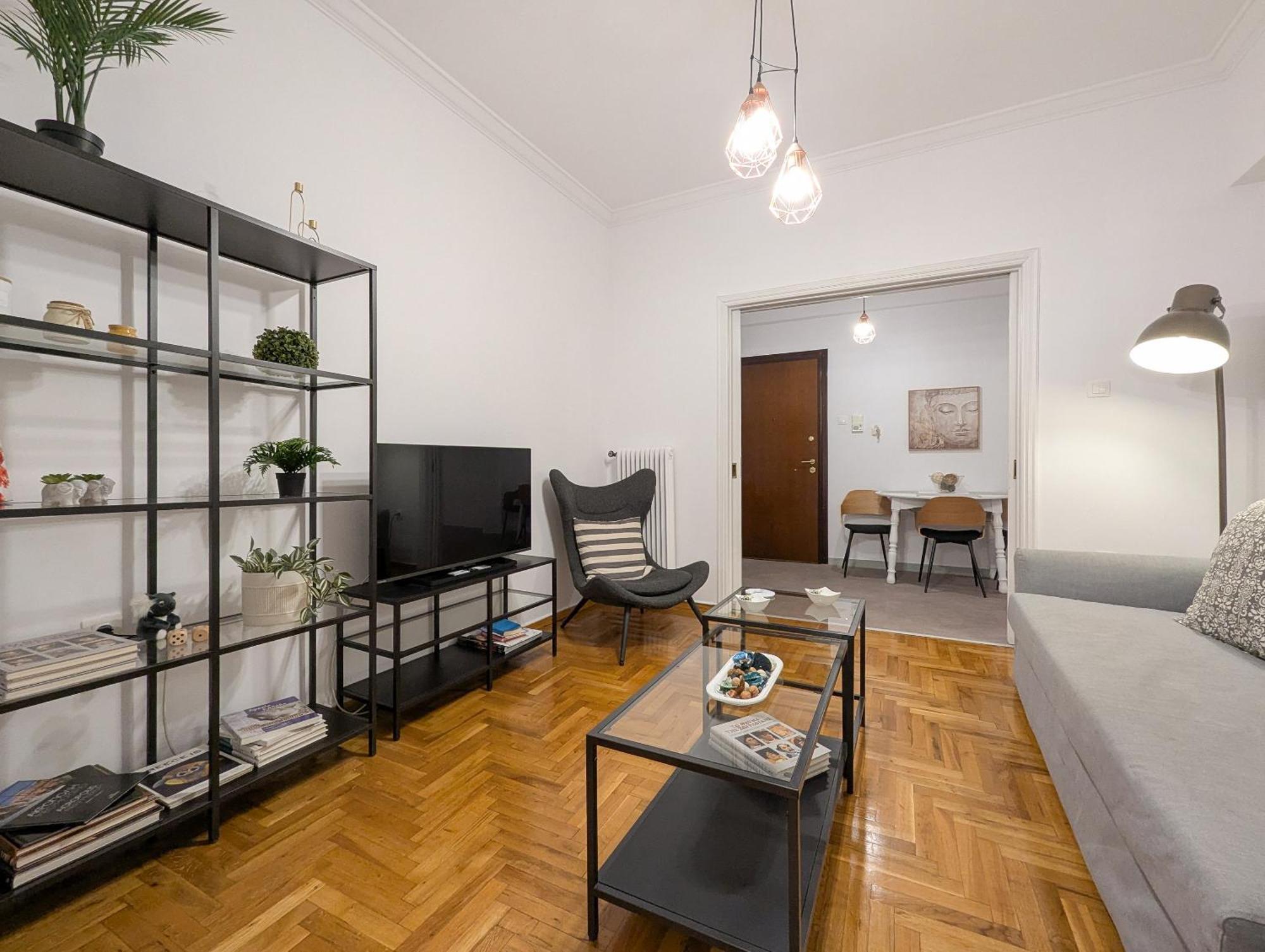 Spacious Apt For 5 Guests Next To Acropolis&Metro Athens Luaran gambar
